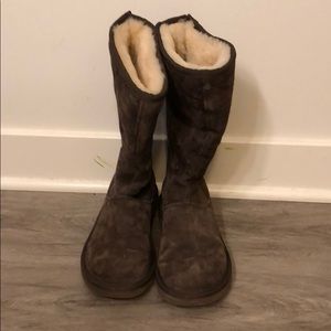 Tall Chocolate zip-up Uggs